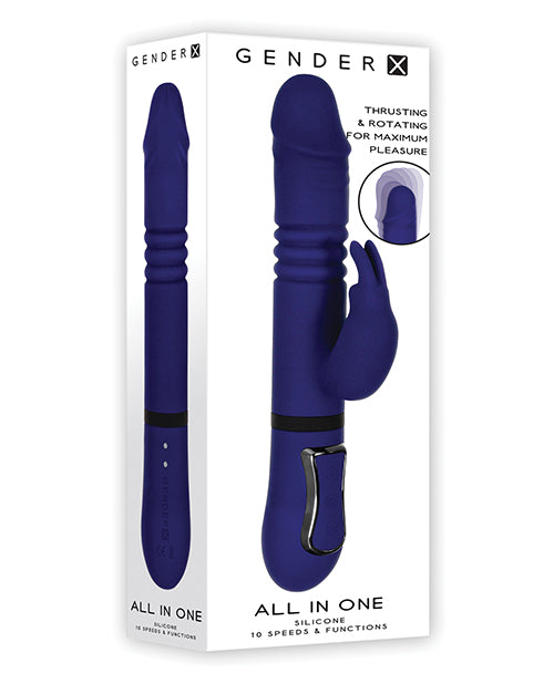 Gender X All In One Thrusting Rabbit Vibrator - Purple Adult Toy Box Gender X All In One Thrusting Rabbit Vibrator - Purple Adult Toy Box