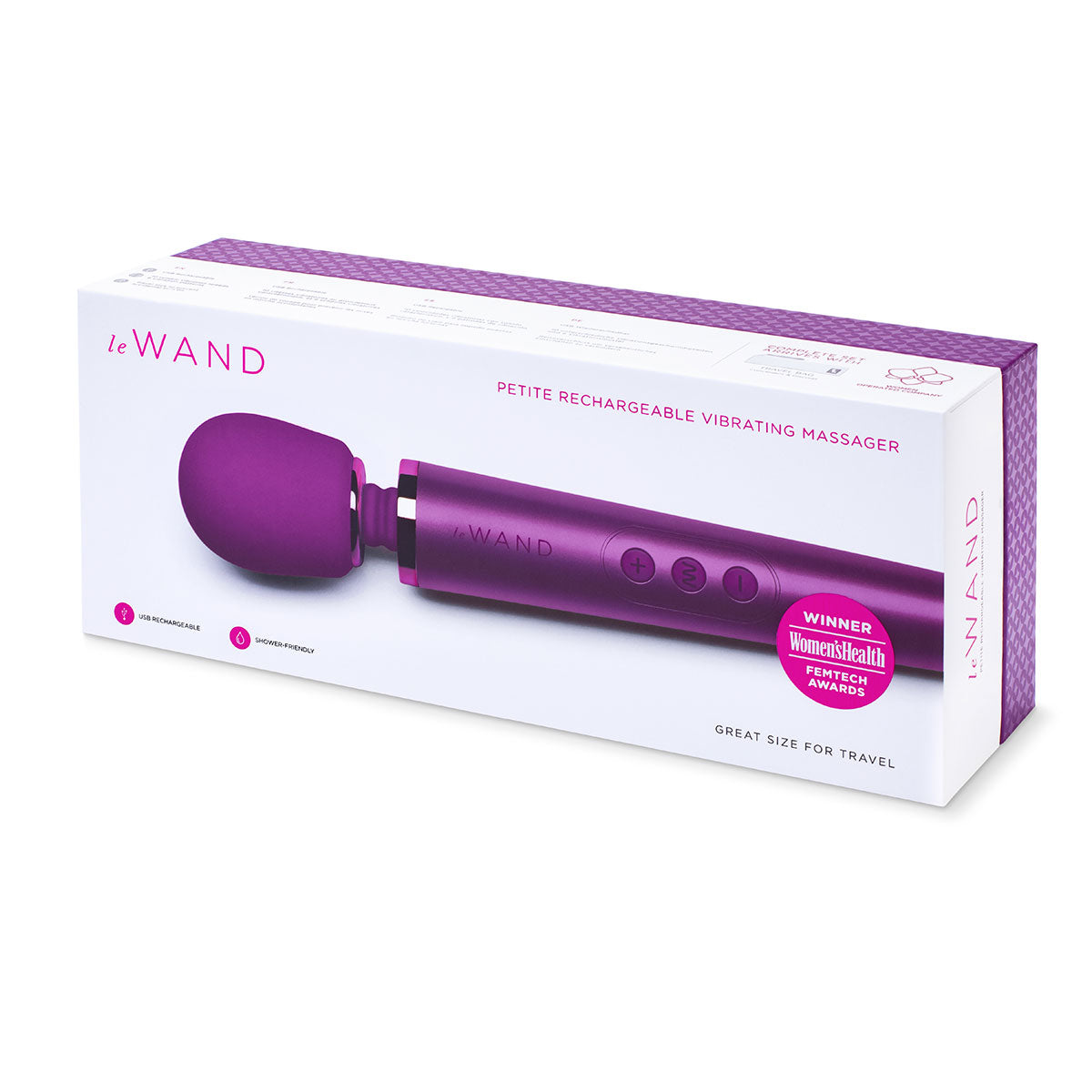 Le Wand Petite Wand Massager - Dark Cherry Adult Toy Box Le Wand Petite Wand Massager - Dark Cherry Adult Toy Box