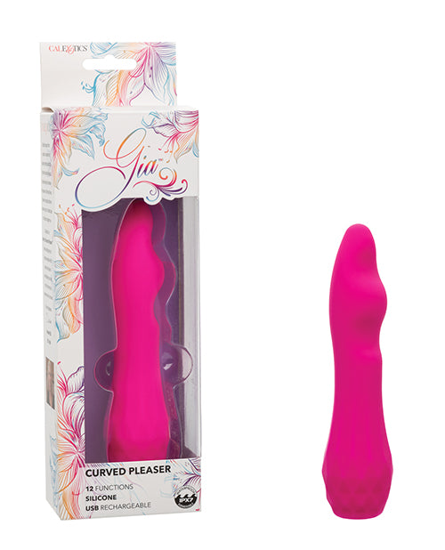 Gia Curved Pleaser Vibrator - Pink Adult Toy Box Gia Curved Pleaser Vibrator - Pink Adult Toy Box