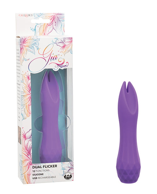 Gia Dual Flicker Vibrator - Purple Adult Toy Box Gia Dual Flicker Vibrator - Purple Adult Toy Box