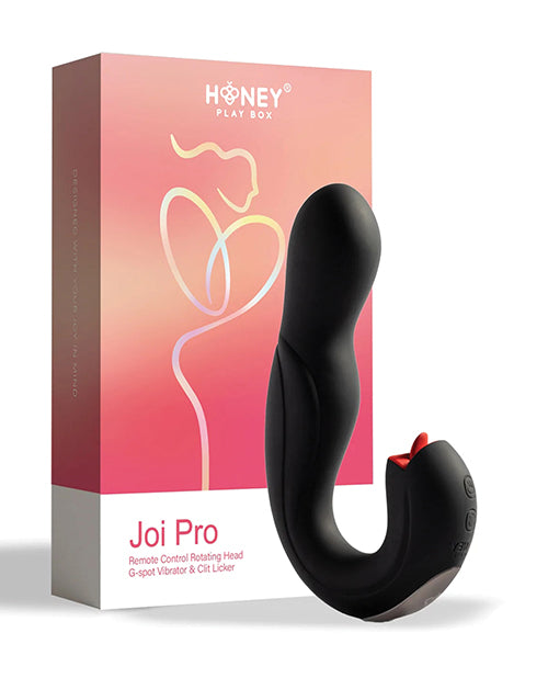 Joi Pro Rotating G-spot & Clit Licking Vibe - Black Adult Toy Box Joi Pro Rotating G-spot & Clit Licking Vibe - Black Adult Toy Box