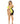 Block You Out Bandeau Set Black/Yellow Queen