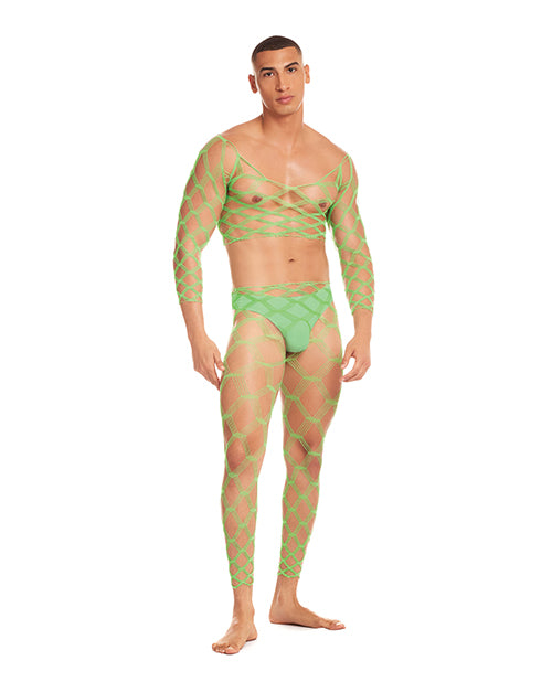 Rainbow Party Future Mode Men's Lingerie Set Green L/XL Adult Toy Box Rainbow Party Future Mode Men's Lingerie Set Green L/XL Adult Toy Box