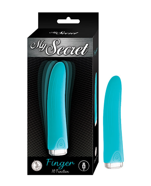 My Secret Finger Bullet Vibrator - Aqua Adult Toy Box My Secret Finger Bullet Vibrator - Aqua Adult Toy Box