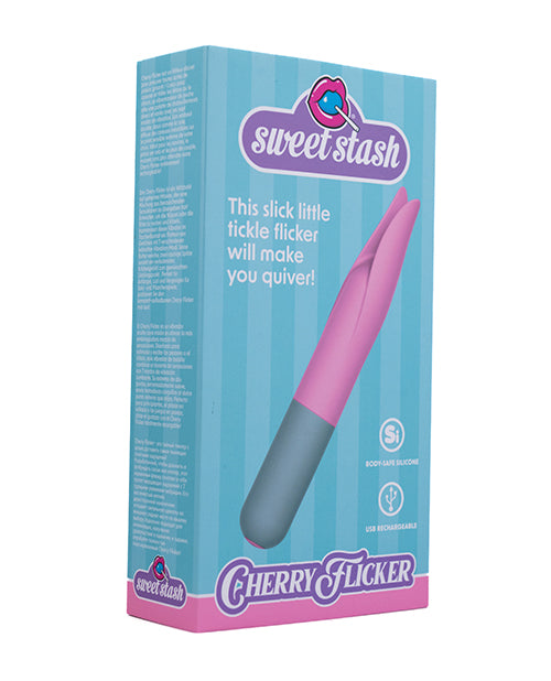 Rock Candy Cherry Flicker Clit Tickler - Pink/Grey Adult Toy Box Rock Candy Cherry Flicker Clit Tickler - Pink/Grey Adult Toy Box