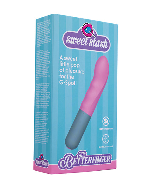 Rock Candy The Betterfinger G-Spot Vibe - Pink/Grey Adult Toy Box Rock Candy The Betterfinger G-Spot Vibe - Pink/Grey Adult Toy Box