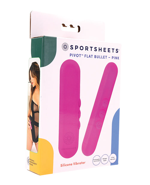 Sportsheets Pivot Flat Bullet Vibrator - Pink Adult Toy Box Sportsheets Pivot Flat Bullet Vibrator - Pink Adult Toy Box