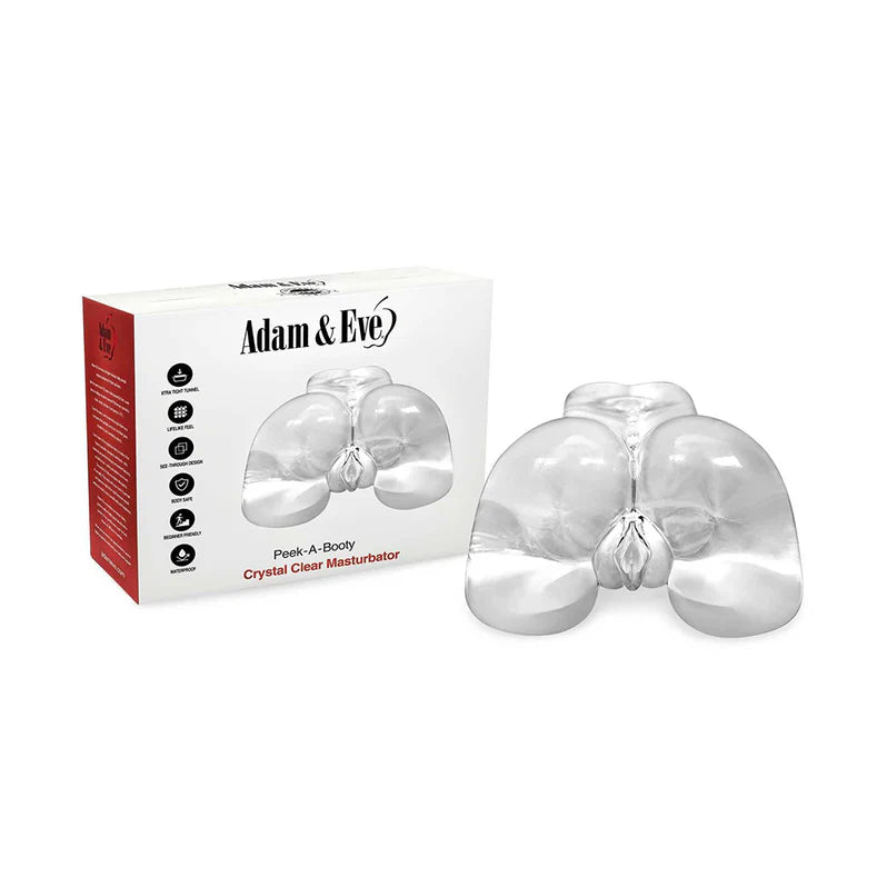 Peek-A-Booty Crystal Clear | Realistic Dual-Entry Masturbator Adult Toy Box Peek-A-Booty Crystal Clear | Realistic Dual-Entry Masturbator Adult Toy Box