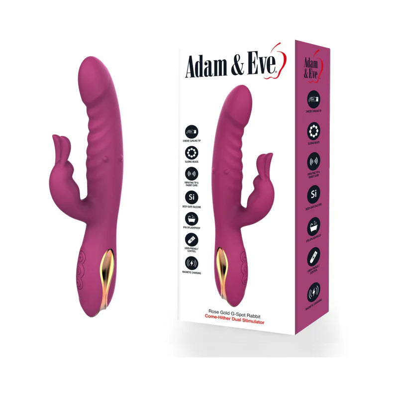 Adam & Eve Rose Gold G-Spot Rabbit Vibrator Adult Toy Box Adam & Eve Rose Gold G-Spot Rabbit Vibrator Adult Toy Box