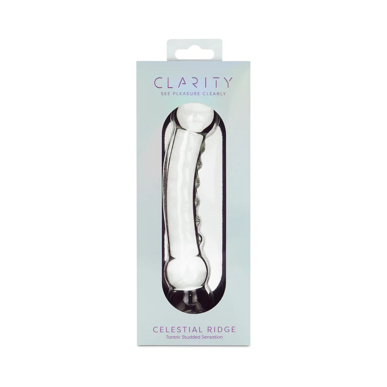 Clarity Celestial Ridge Glass Dildo Adult Toy Box Clarity Celestial Ridge Glass Dildo Adult Toy Box