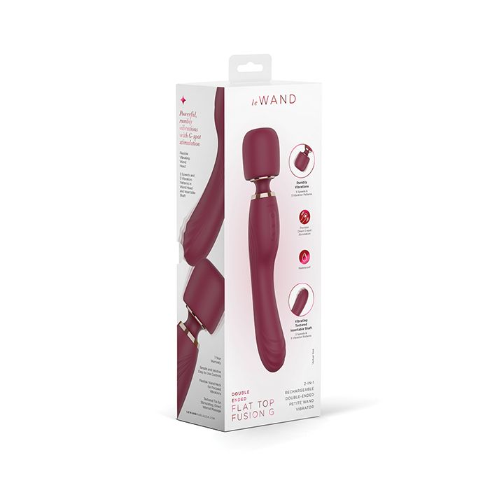 Le Wand Flat Top Fusion G | Double-Ended Wand Vibrator Adult Toy Box Le Wand Flat Top Fusion G | Double-Ended Wand Vibrator Adult Toy Box