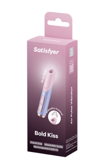 Satisfyer Bold Kiss Air Pulse Clitoral Vibrator Adult Toy Box Satisfyer Bold Kiss Air Pulse Clitoral Vibrator Adult Toy Box