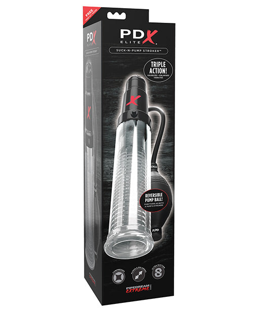 PDX Elite Suck N Pump Stroker Adult Toy Box PDX Elite Suck N Pump Stroker Adult Toy Box