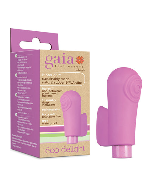 Blush Gaia Eco Delight Bullet & Finger Vibe Purple Adult Toy Box Blush Gaia Eco Delight Bullet & Finger Vibe Purple Adult Toy Box