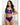 Mesh Underwire Velour Accent Bra Set - Purple O/S