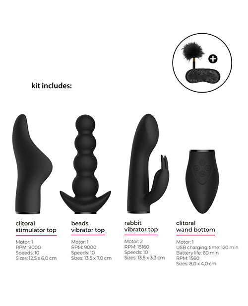 Shots Switch Pleasure Kit #6 - Black Adult Toy Box Shots Switch Pleasure Kit #6 - Black Adult Toy Box