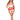 Person wearing a red and white nurse-themed lingerie set on a white background