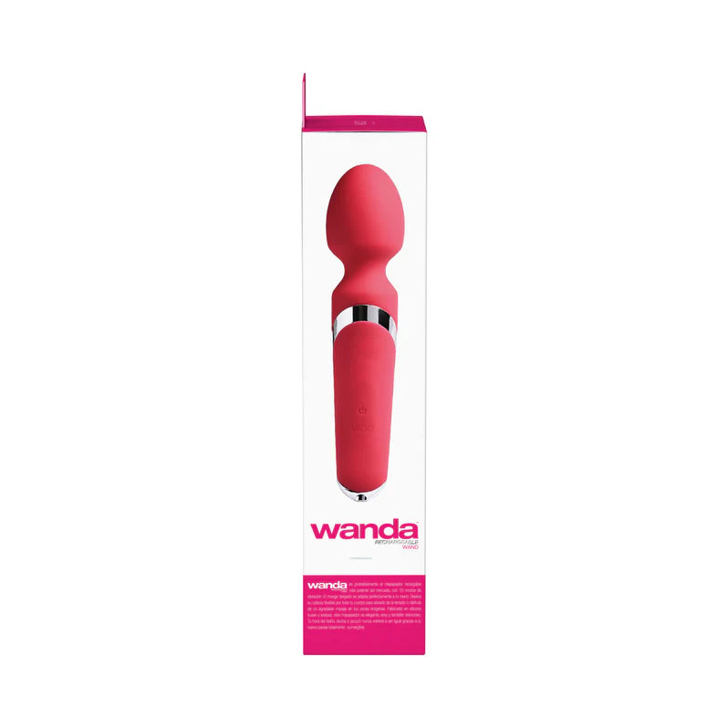 VeDO Wanda Rechargeable Wand Vibrator Foxy Pink Adult Toy Box VeDO Wanda Rechargeable Wand Vibrator Foxy Pink Adult Toy Box