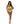 Strap-Tease Bra & Crotchless Panties Neon Yellow S/M