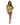 Strap-Tease Bra & Crotchless Panties Neon Yellow S/M