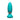 Turquoise silicone butt plug with metal ring on a white background