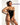FETISH Play Open Cup Vinyl & Mesh Teddy Set Black Small