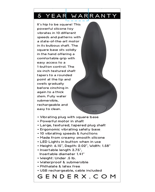 Gender X Hip To Be Square Anal Plug - Black Adult Toy Box Gender X Hip To Be Square Anal Plug - Black Adult Toy Box