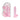 Pink clear dildo with packaging labeled 'Real Rock' on a white background