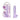 Clear purple dildo with packaging displaying 'Real Rock' branding on a white background