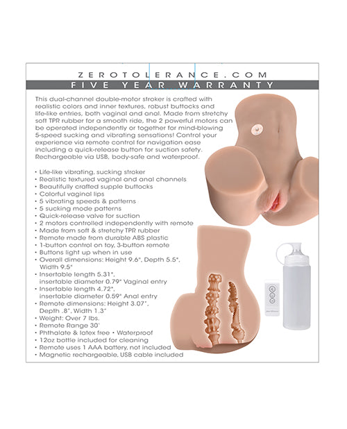 Rear Beauty Vibrating Sucking Stroker - Light Adult Toy Box Rear Beauty Vibrating Sucking Stroker - Light Adult Toy Box