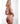 Lace Halter Bra & Garter Set Neon Orange One Size