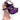 665 Bondage Pup Hood - Black & Purple