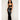 Stretch Faux Leather Harness Bra & Long Slip Skirt - Black Large