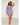 Asymmetrical One Shoulder Seamless Lace Chemise - Lavender Queen