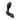 Black silicone prostate massager on a white background