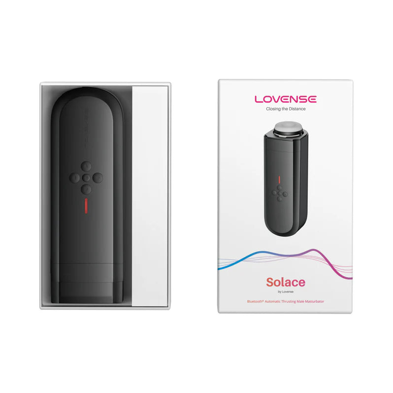 Lovense Solace Thrusting Masturbator - Black Adult Toy Box Lovense Solace Thrusting Masturbator - Black Adult Toy Box