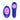 Blue and pink panty vibrator with 'ROMP' branding on a white background
