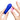 Blue and pink panty vibrator held between fingers on a white background