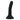 Black silicone dildo on a white background