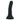 Black silicone dildo on a white background