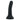 Black silicone dildo on a white background