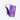 Purple eggplant-shaped vibrator with packaging on a white background