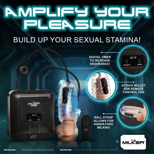 LoveBotz The Milker Stamina Automatic Masturbator Adult Toy Box LoveBotz The Milker Stamina Automatic Masturbator Adult Toy Box