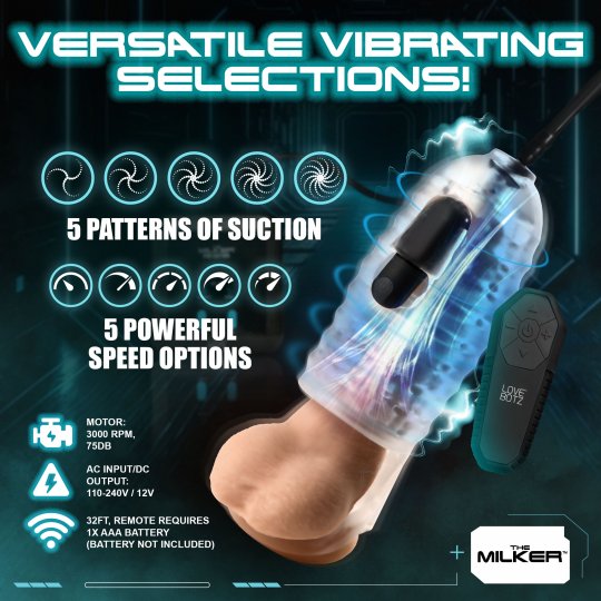 LoveBotz The Milker Stamina Automatic Masturbator Adult Toy Box LoveBotz The Milker Stamina Automatic Masturbator Adult Toy Box