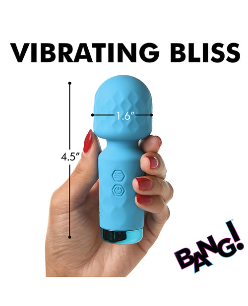 Bang! Mini Silicone Wand Vibrator - Blue Adult Toy Box Bang! Mini Silicone Wand Vibrator - Blue Adult Toy Box