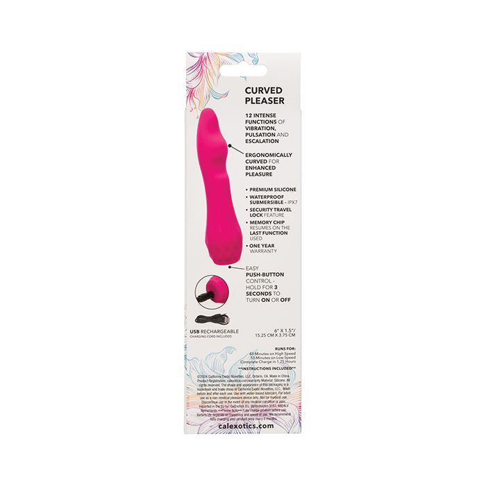 Gia Curved Pleaser Vibrator - Pink Adult Toy Box Gia Curved Pleaser Vibrator - Pink Adult Toy Box