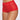 Allure Passion & Pearl High Waist Crotchless G-String Red O/S front