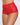 Allure Passion & Pearl High Waist Crotchless G-String Red O/S front