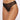 Allure Blushing Crotchless Panties with Pearls Black O/S front