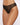 Allure Blushing Crotchless Panties with Pearls Black O/S front